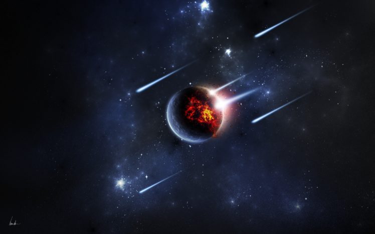 space, Meteors HD Wallpaper Desktop Background