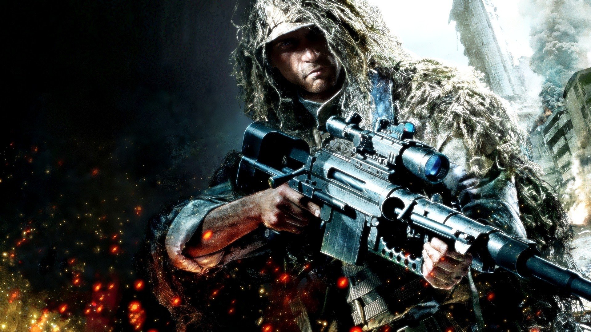 rifles, Soldiers, Video, Games, Ruins, Army, Military, Snipers, Buildings, Sniper, Rifles, Special, Forces Wallpaper