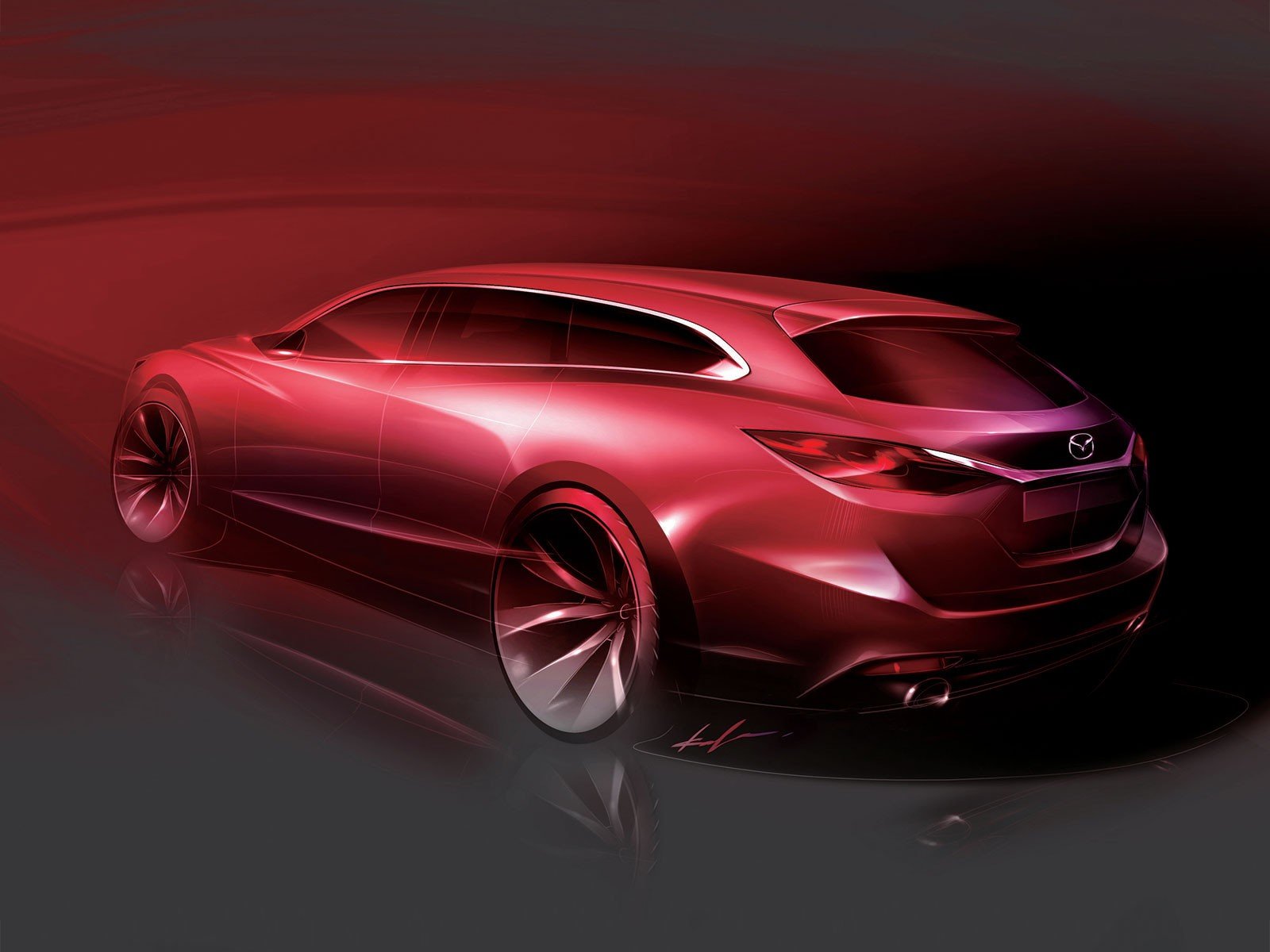 mazda 3 sketch