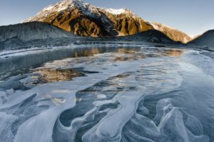 ice, Mountains, Landscapes, Bubbles, New, Zealand, National, Park, Mount