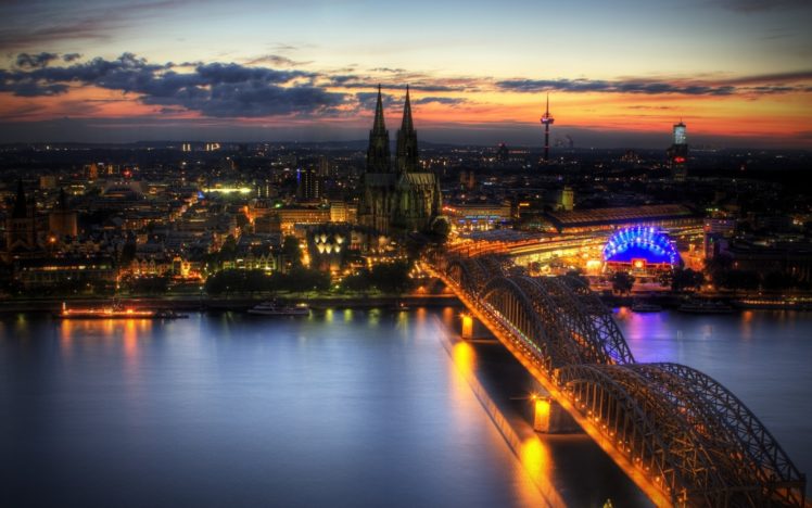 cologne, Germany, Architecture, Buildings, Hdr, Bridges HD Wallpaper Desktop Background