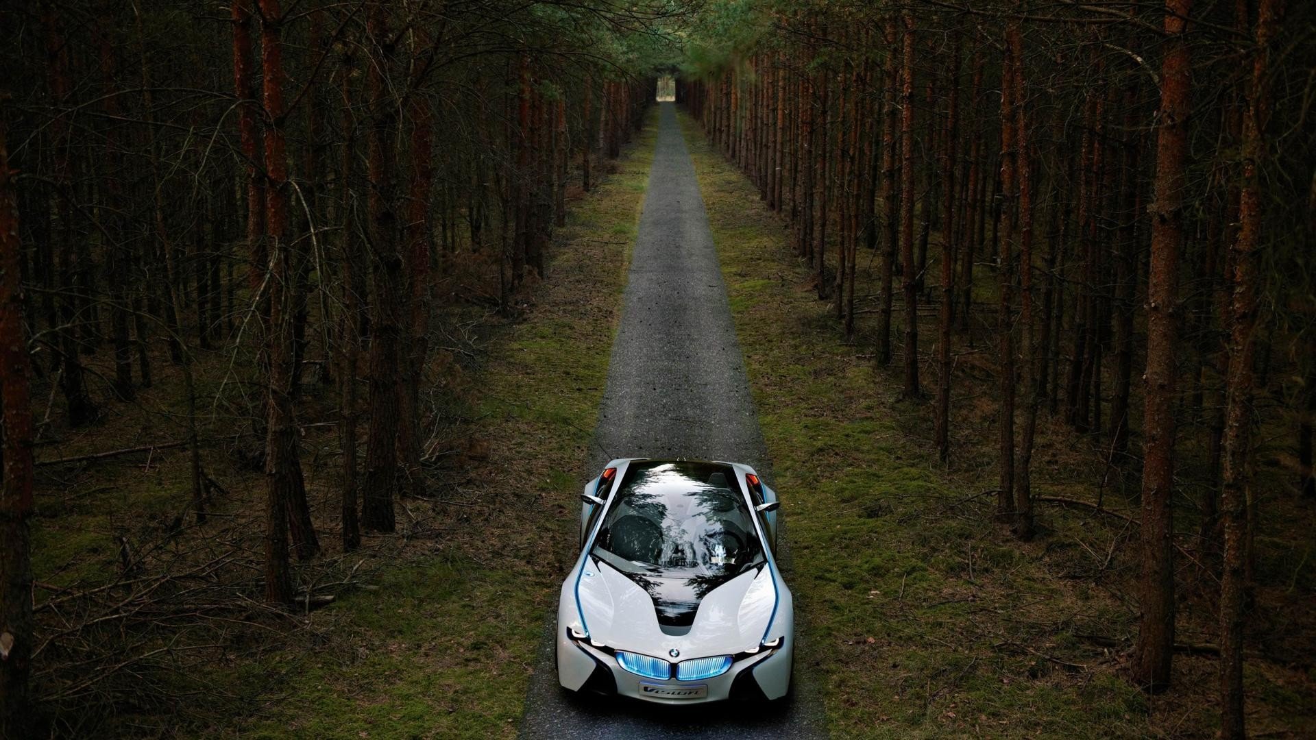 bmw, Forests, Roads, Bmw, Vision Wallpaper