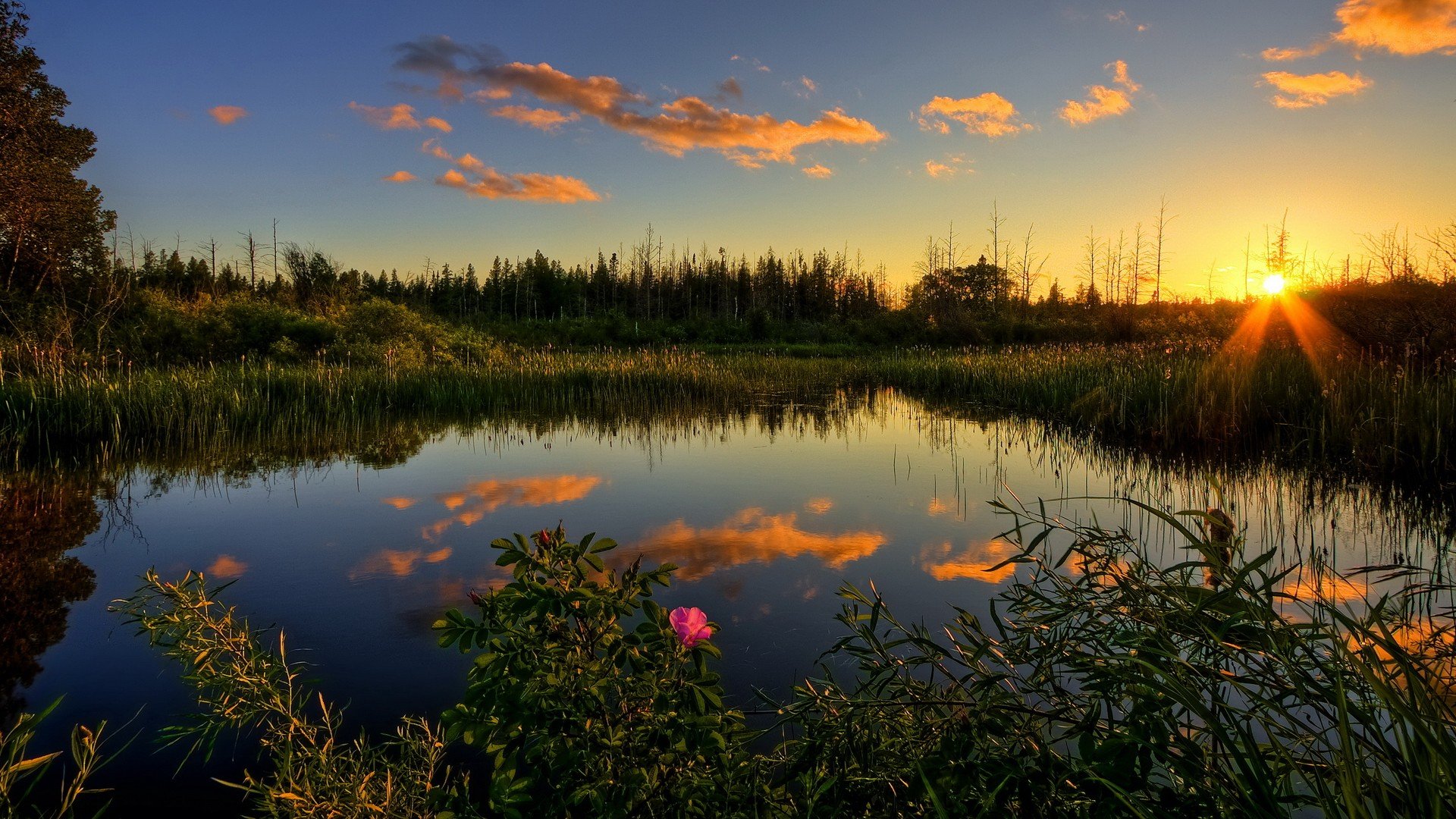 sunset, Landscapes, Nature, Sun, Skyscapes, Land Wallpaper