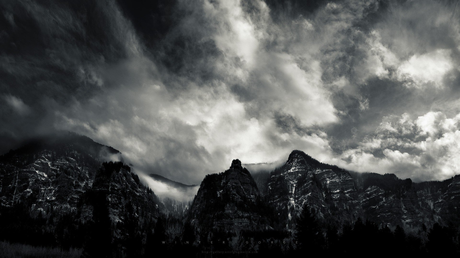 mountains, Clouds, Landscapes Wallpaper