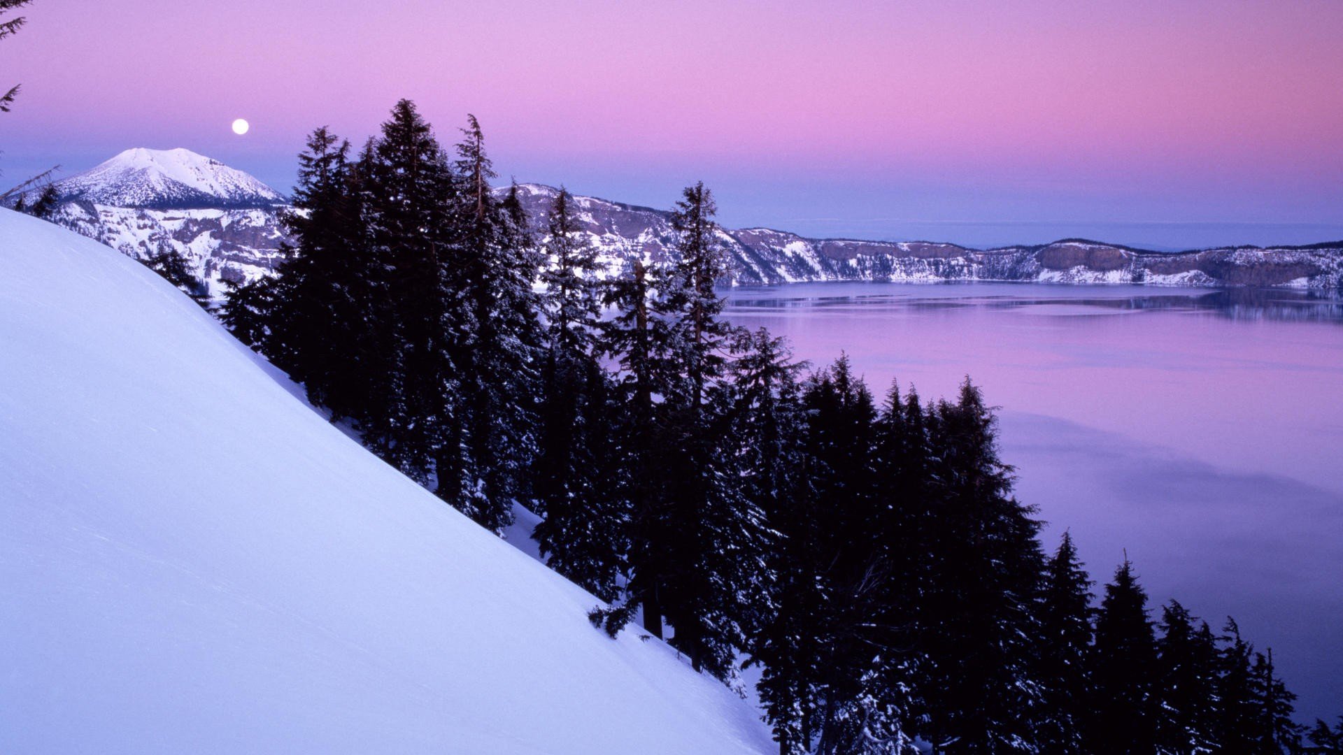 landscapes, Nature, Winter, Oregon, National, Park, Crater, Lake Wallpaper