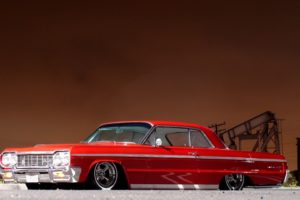 chevrolet, Impala, Tuning, Low, Red, Classic, Muscle, Cars