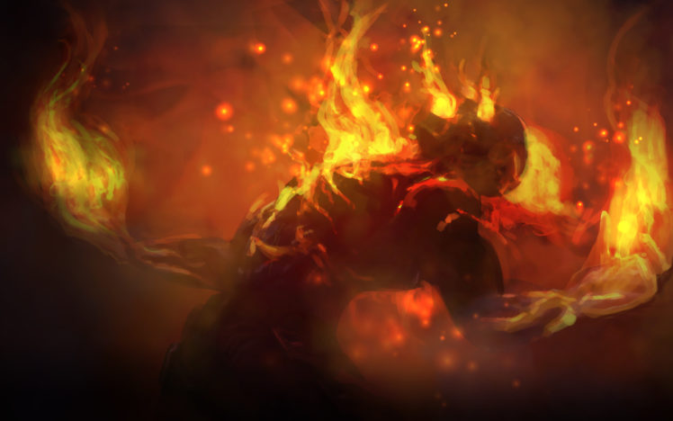 league, Of, Legends, Fantasy, Art, Demon, Fire HD Wallpaper Desktop Background