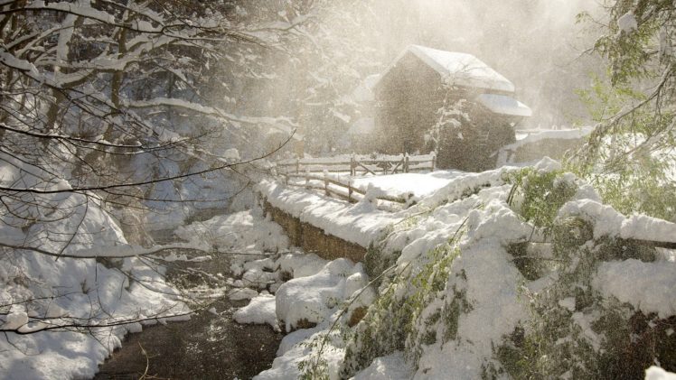 landscapes, Nature, Winter, Snow, Forests, Rivers, Land HD Wallpaper Desktop Background