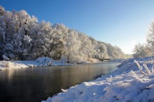 winter, River