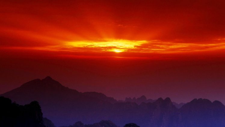 sunset, Landscapes, Nature, China HD Wallpaper Desktop Background