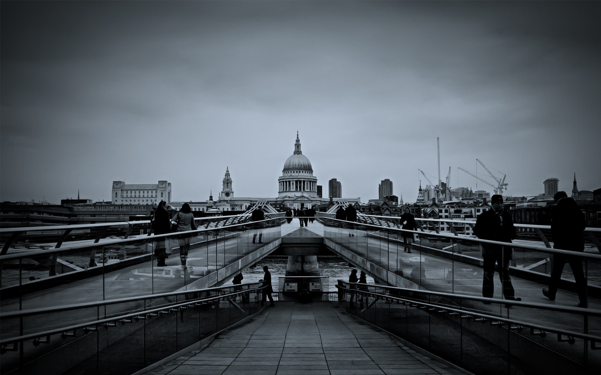 abstract, Grayscale Wallpaper