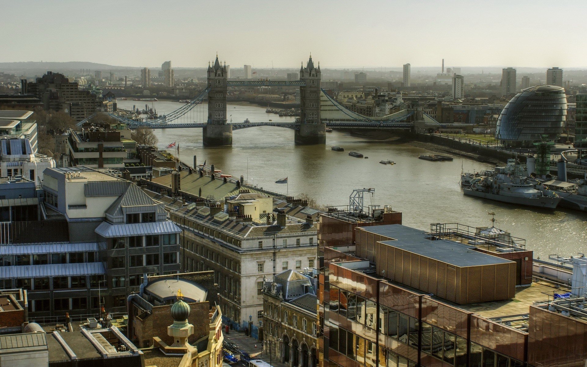 cityscapes, England, Architecture, London, Tower, Bridge, River, Thames Wallpaper