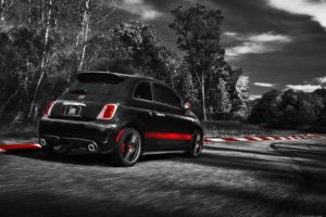 black, Cars, Fiat, 500, Abarth, Selective, Coloring