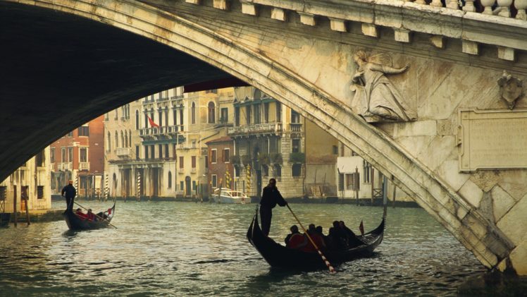 venice, Grand, Italy, Rialto, Bridge, Gondolas, Canal HD Wallpaper Desktop Background