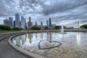 cityscapes, Chicago, Fountain
