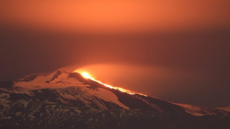 landscapes, Snow, Volcanoes, Etna, Italy, Panorama, Eruption, Italia HD Wallpaper Desktop Background