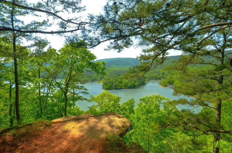 arkansas, River, Hills, Trees, Landscape HD Wallpaper Desktop Background