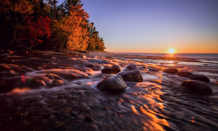 hurricane, River, Michigan, Sunset, Landscape HD Wallpaper Desktop Background