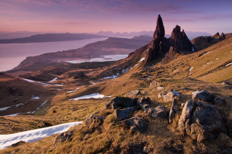 scotland, Water, Mountains, Rocks, Nature HD Wallpaper Desktop Background