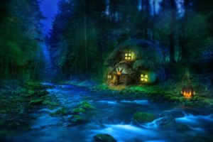 fantasy, Art, Landscapes, Rivers, Trees, Lotr, Lord, Rings, House