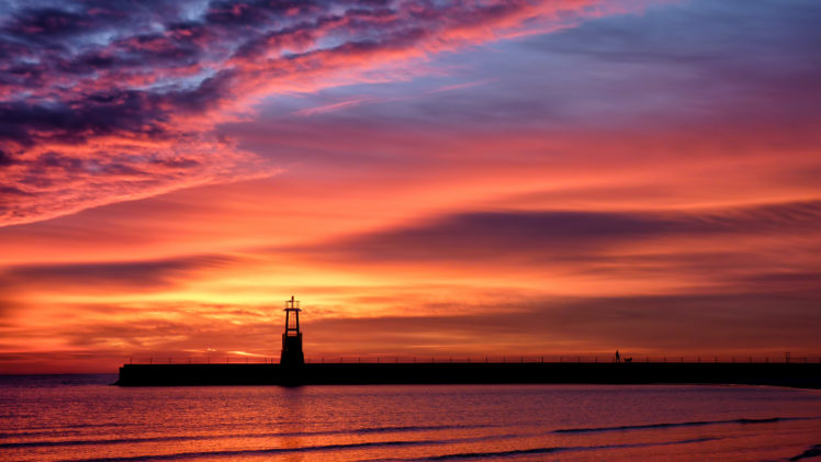 lighthouse, Sky, Ocean HD Wallpaper Desktop Background
