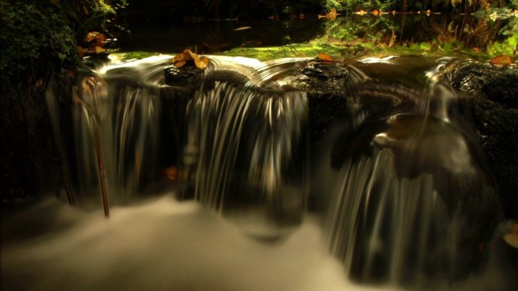 autumn, Waterfalls HD Wallpaper Desktop Background