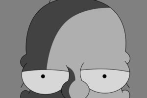 homer, Simpson, The, Simpsons, Greyscale
