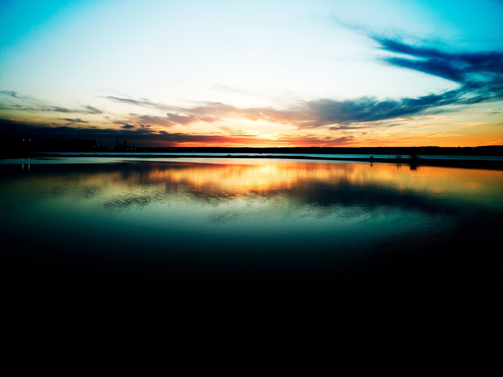 sunset, Sea Wallpaper