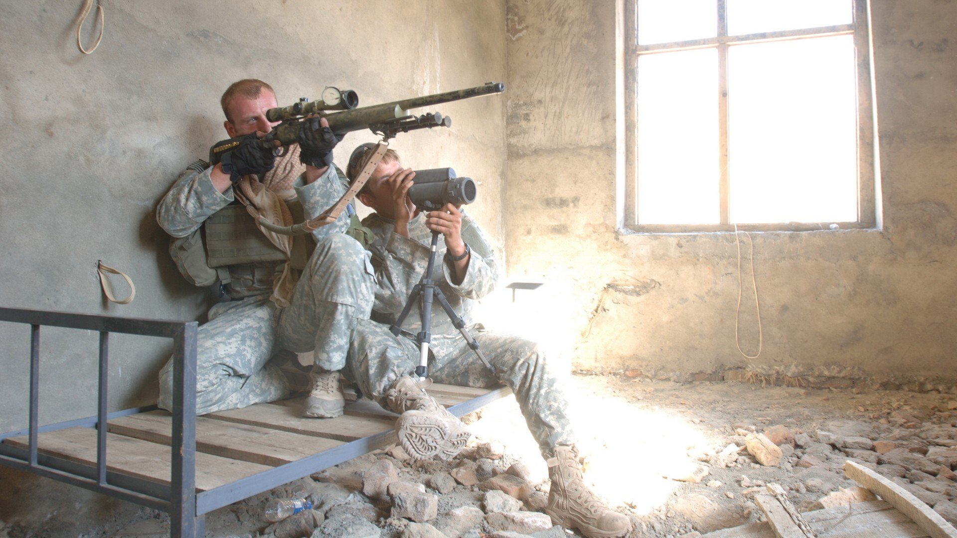 soldiers, War, Guns, Afghanistan, Us, Army, Soldat, Sniper, M24sws, M24, Spotter Wallpaper