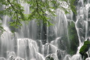 landscapes, Falls, Oregon, Waterfalls, Mount