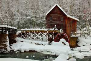 grist, Mill, Nature, Buildings, Winter
