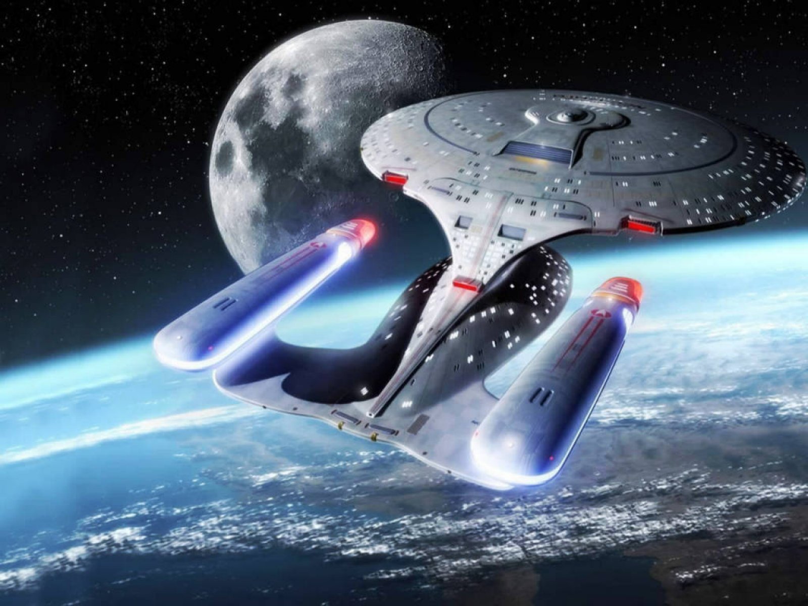 star, Trek, Uss, Eenterprise, D, Starship, In, Orbit, Freecomputerdesktopwallpaper, 1600 Wallpaper