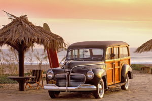 plymouth, 1941, Retro, Classic, Cars, Beach