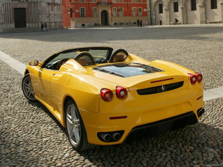 cars, Ferrari, F430, Spider, Ferrari, F430, Yellow, Cars HD Wallpaper Desktop Background