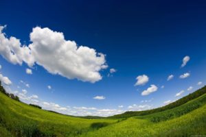 clouds, Landscapes, Fields, Fisheye, Effect