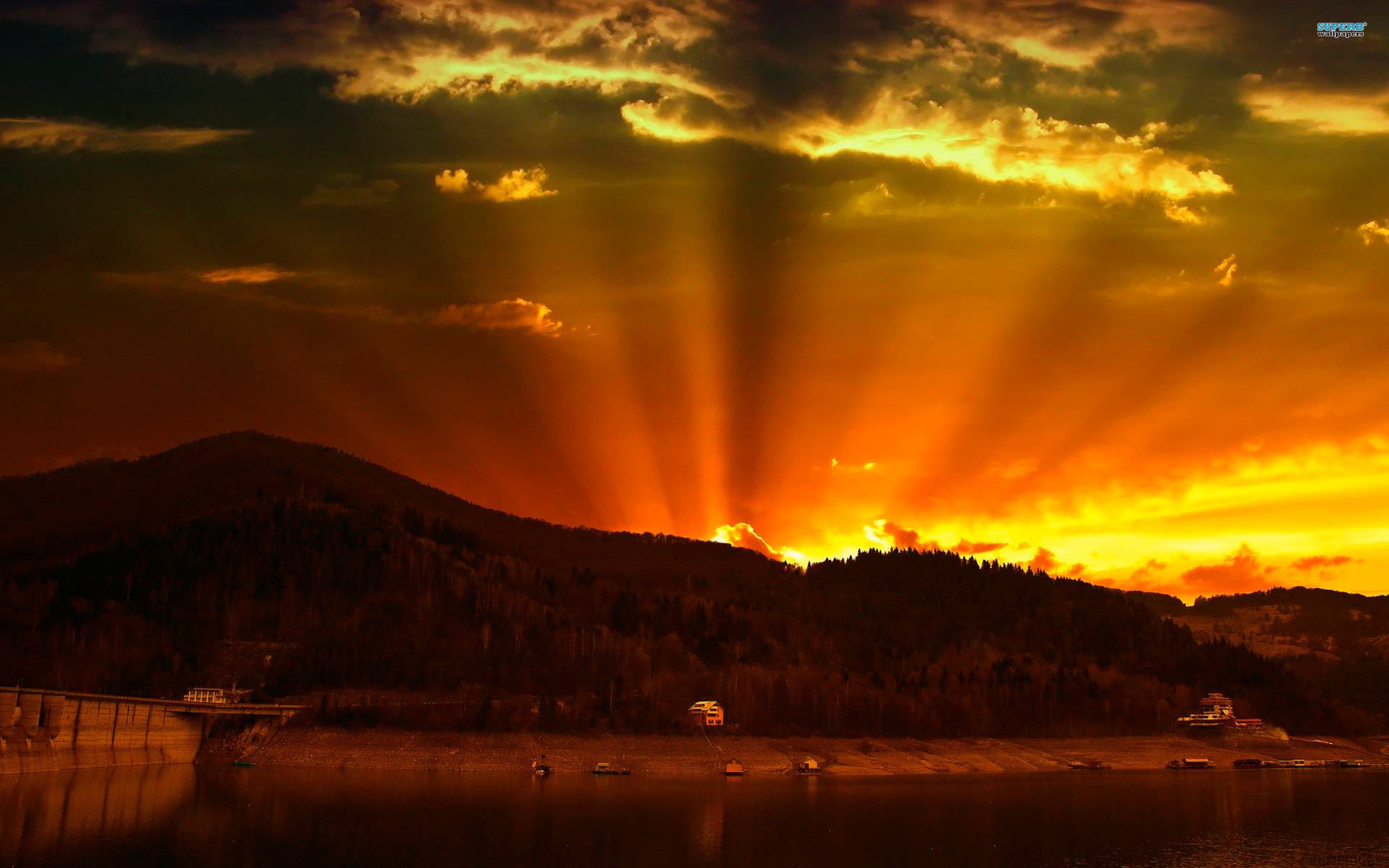 sunrise, Mountains, Nature, Sun, Grass, Hdr, Photography Wallpaper