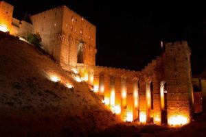 light, Night, Stones, Buildings, Castle, Syria, Man made