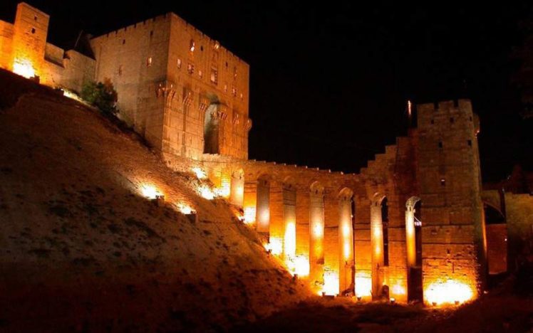 light, Night, Stones, Buildings, Castle, Syria, Man made HD Wallpaper Desktop Background