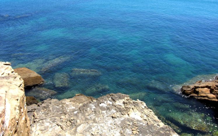 water, Blue, Nature, Coast, Rocks, Portugal, Sea HD Wallpaper Desktop Background