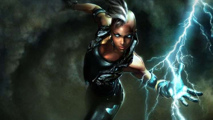 comics, X men, Fantasy, Art, Digital, Art, Marvel, Comics, Lightning, Marvel , Ultimate, Alliance, Storm,  comics, Character HD Wallpaper Desktop Background