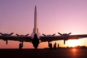 sunset, Aircraft, B 17, Flying, Fortress, Aviation