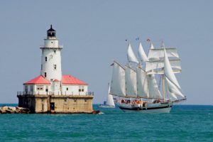 chicago, Ships, Lighthouses, Past, Illinois, Harbours