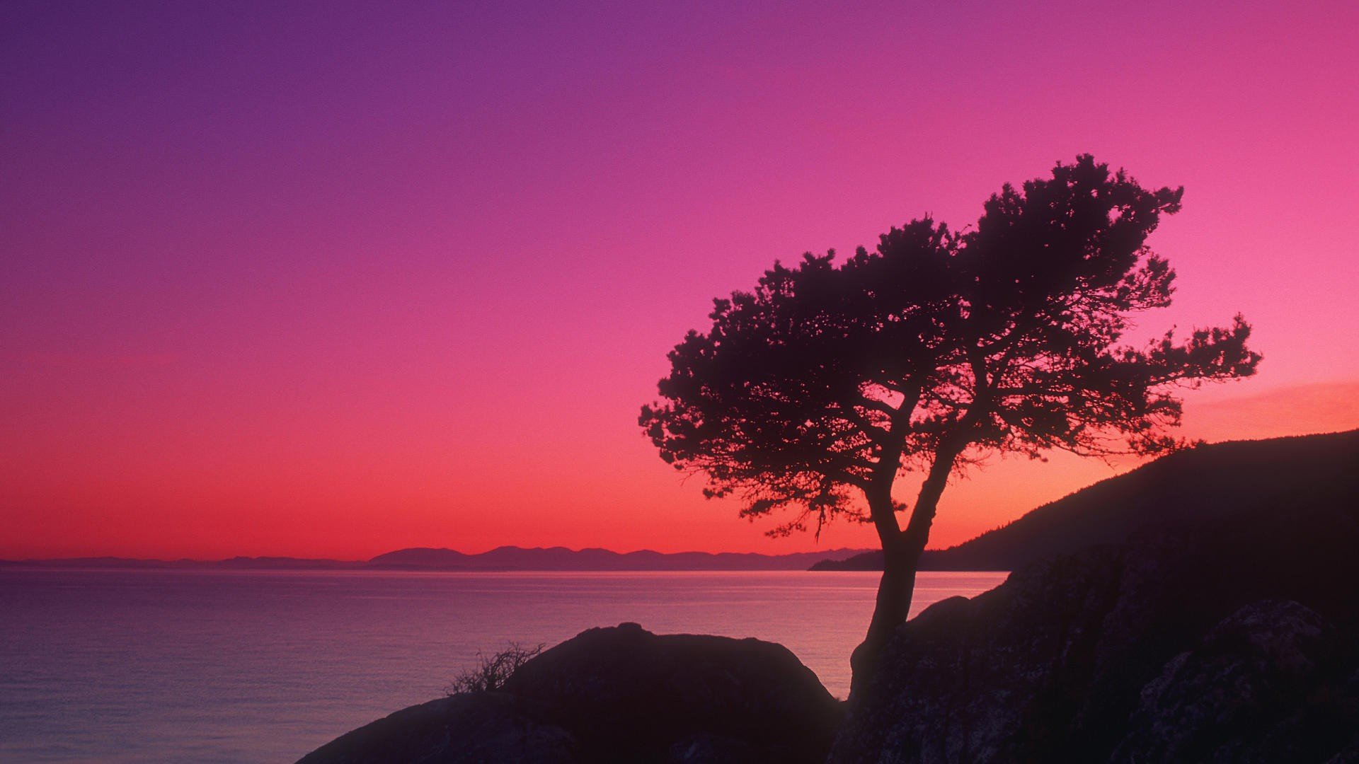 landscapes, Multicolor, British, Columbia, Evening Wallpaper