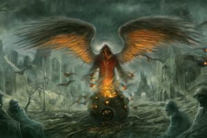 dark, Horror, Post, Apocalyptic, Demon, Evil, Angel, Warrior, Soldier, Skull