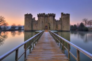 dawn, England, Bridges, Castle