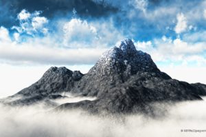 mountains, Clouds, Skyscapes