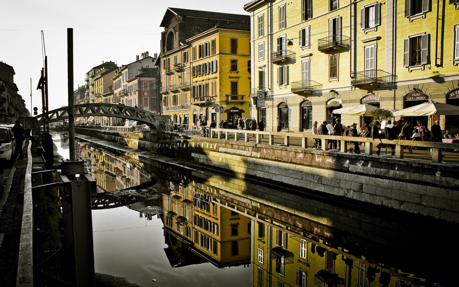 milan, Italy, Canal, Architecture, Buildings Wallpaper