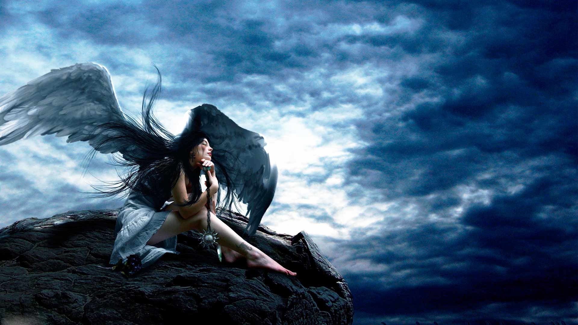 fantasy, Dark, Angel, Women, Mood, Angel Wallpapers HD / Desktop and Mobile  Backgrounds