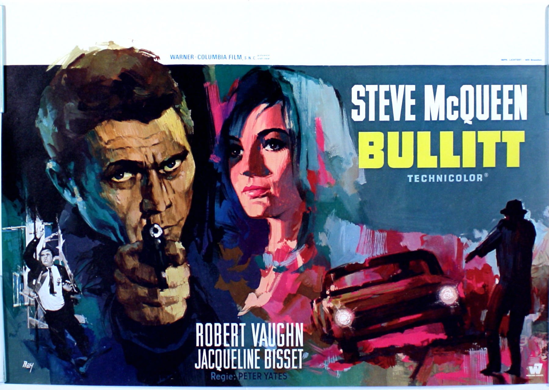 bullitt, Action, Crime, Mystery, Movie, Film, Poster Wallpaper