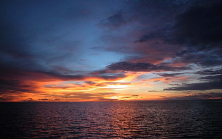 sunset, Clouds, Sea HD Wallpaper Desktop Background